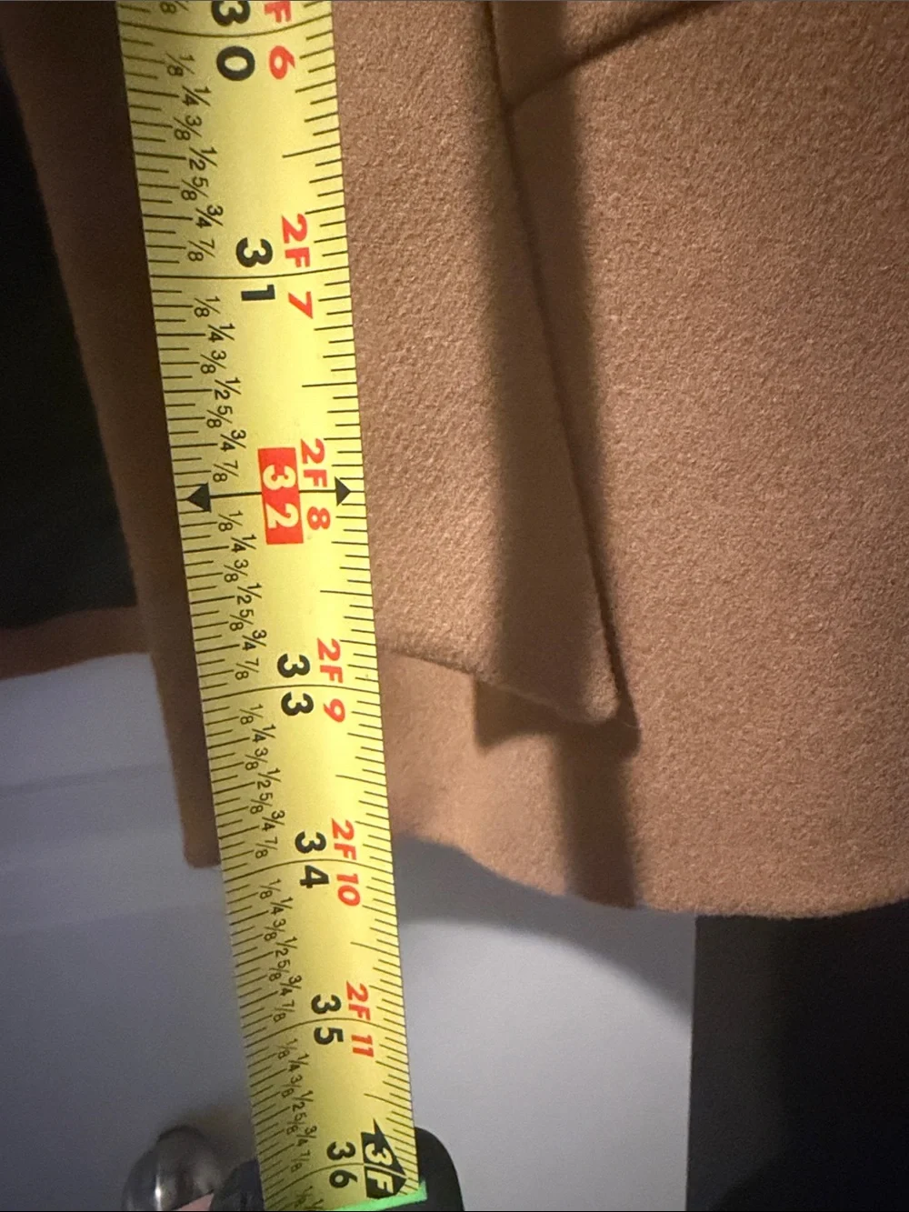 Zara Camel Single-Button Collarless Trench Coat